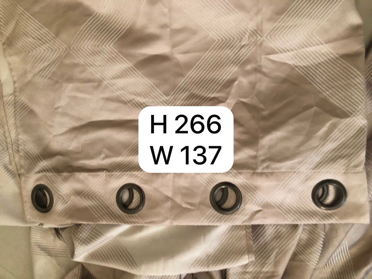 Sanabis, Furniture, BHD 3,  Beige Ring-Top Curtains
