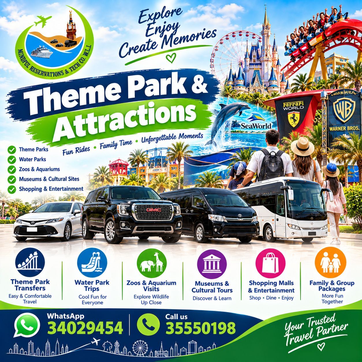 Manama, Business, Them Park And Attractions