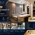THB 55000,  1 Sq. Meter,  FOR RENT | Noble Around Sukhumvit 33 คอนโด 2 ห้องนอน Fully Furnished ใกล้ BTS พร้อมพง