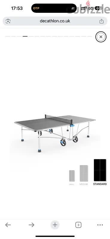 Jeddah, Sporting Goods, SAR 1500,  Outdoor Tennis Table From Decathlon