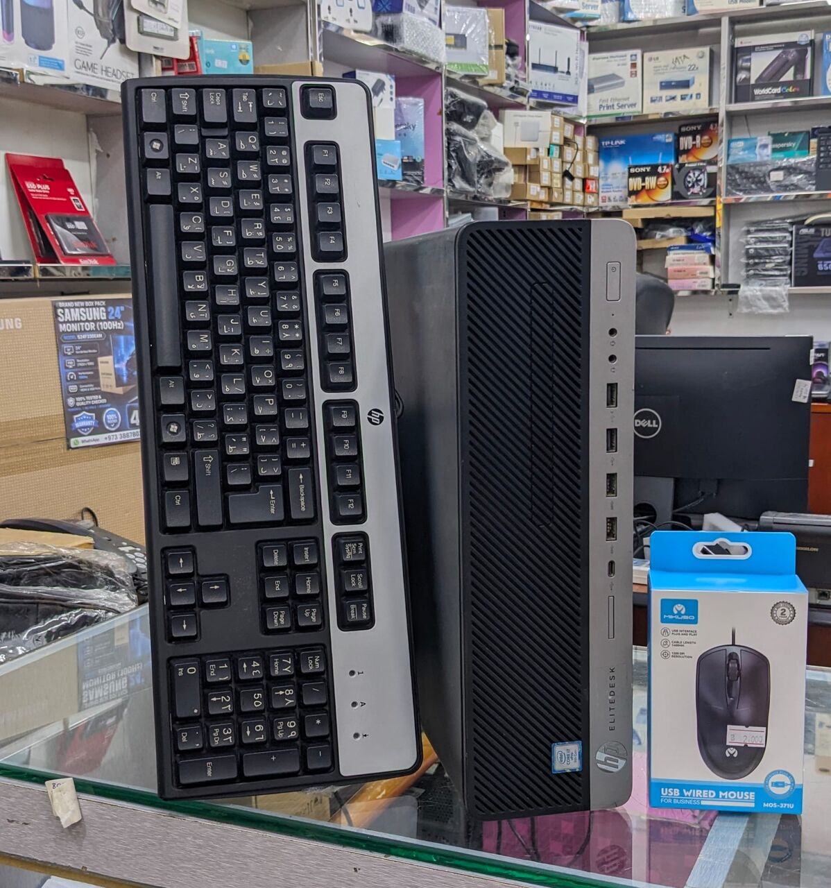 Manama, Computers, BHD 105,  HP Core I7 9th Gen PC 8GB RAM 128GB M.2 SSD+500GB HDD (35x Time Fast) FREE Keyboard, Mouse