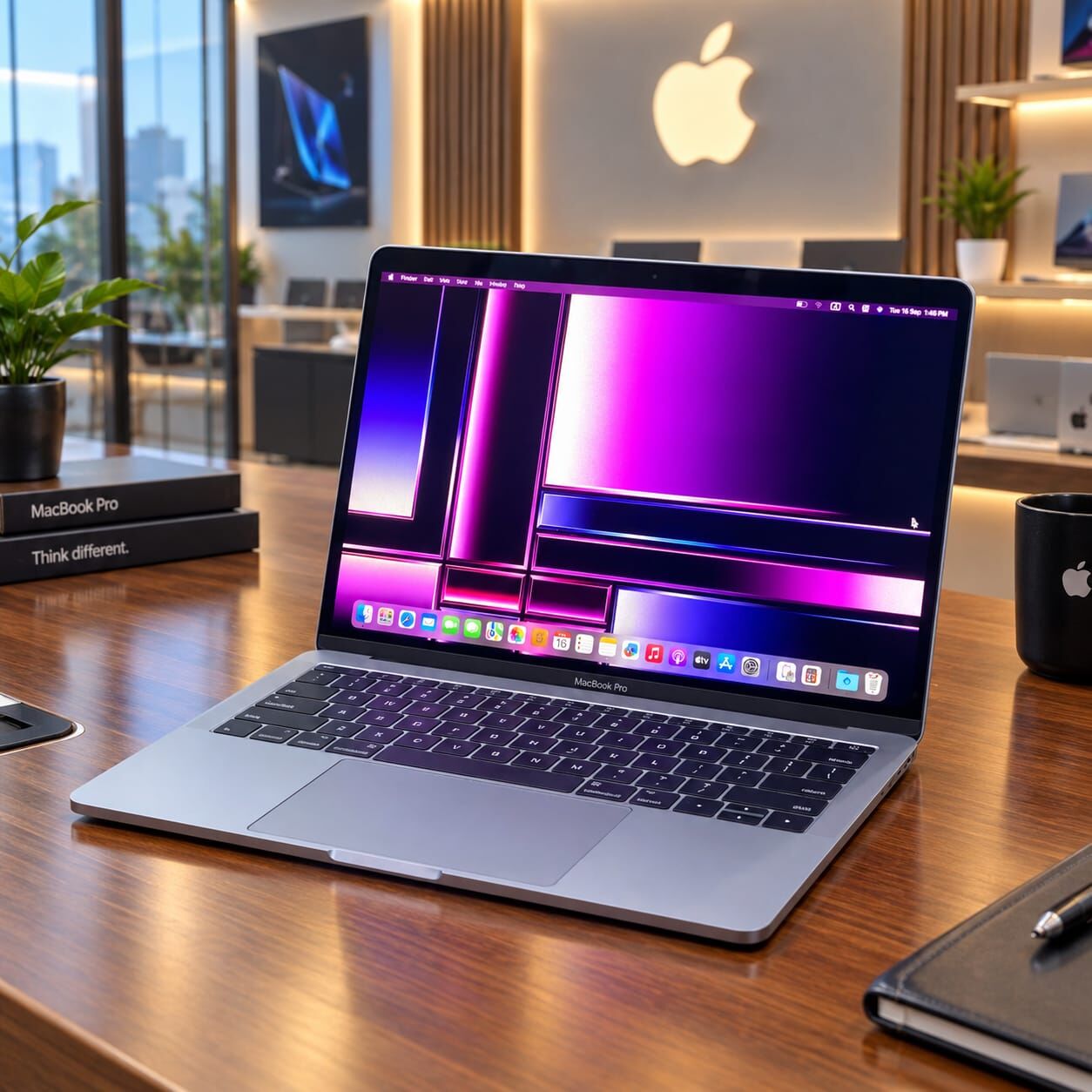 Manama, Computers, BHD 133,  MacBook Pro Core I5 2.3Ghz 8GB RAM 13"Quad Display With Type-C Adapter FREE Laptop & Mouse