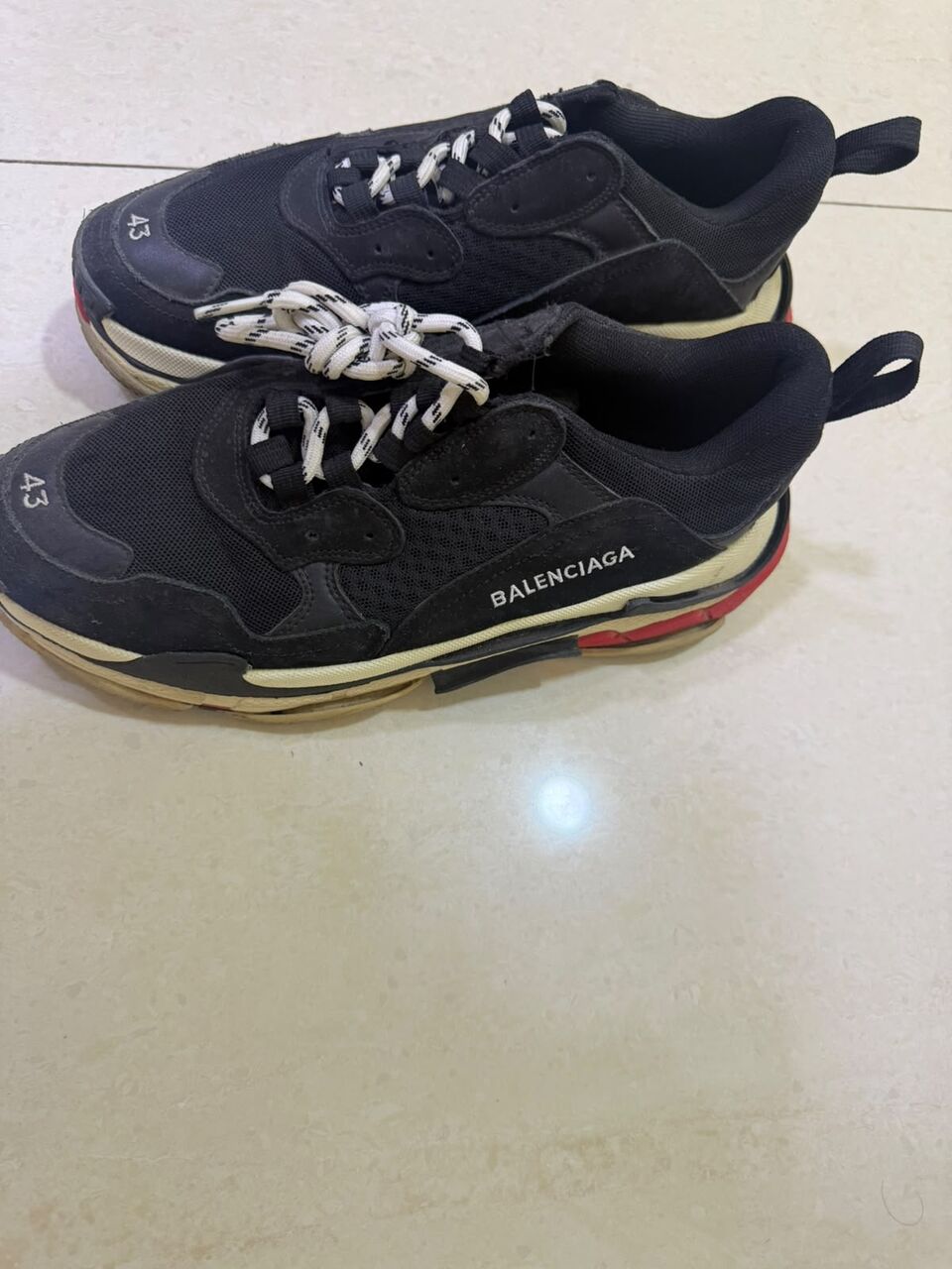 Jubail, Clothing & Accessories, SAR 350,  Balenciaga Sneakers Size 43 - Used, Good Condition