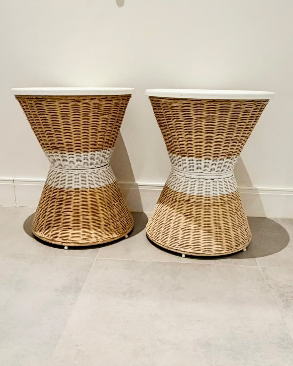 Al Hamra, Furniture, SAR 120,  IKEA Rattan Side Tables (Set Of 2) &ndash; Riyadh