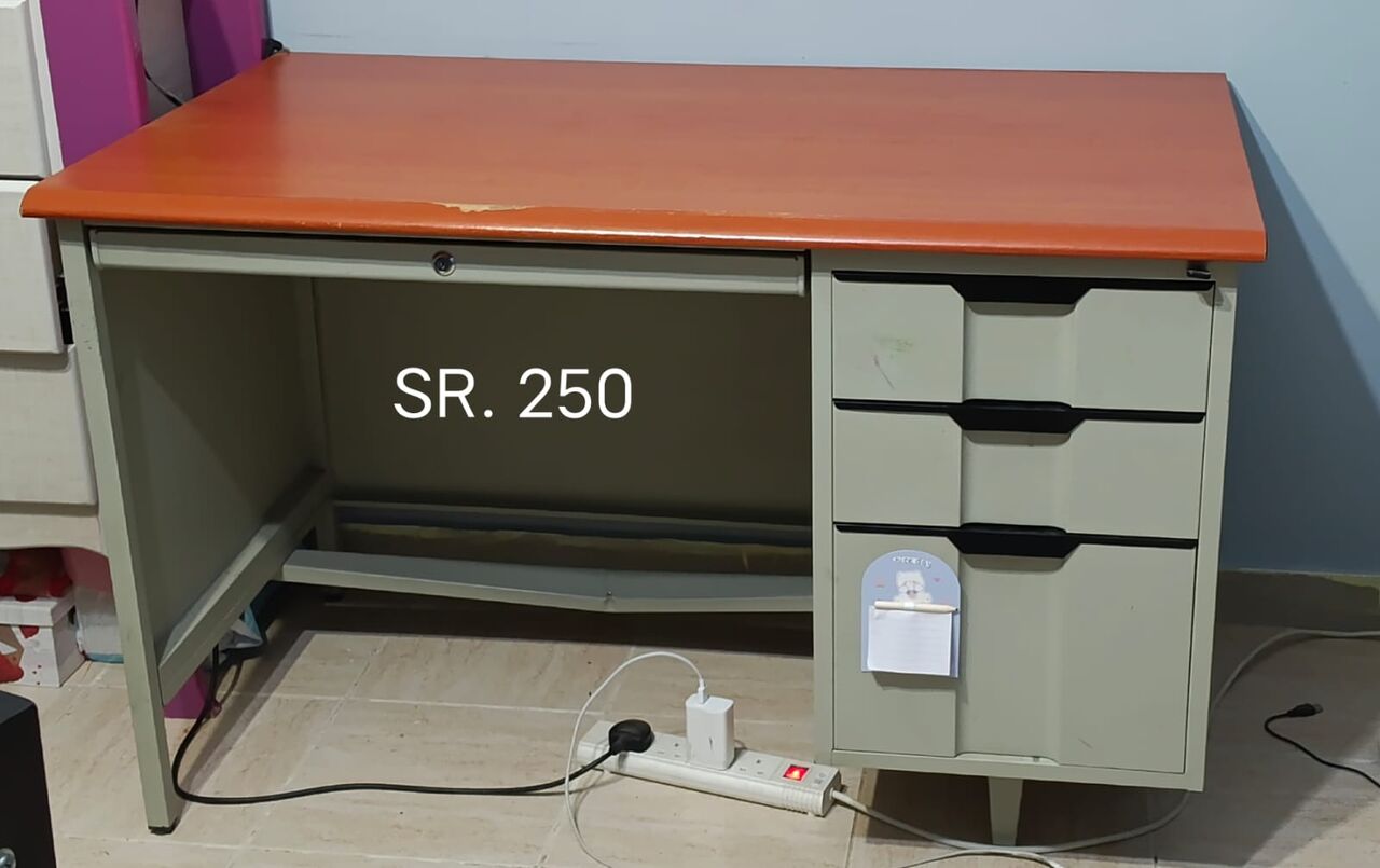 Riyadh, Furniture, SAR 12345,  Sale - Staal Desk And Chest Of Drawer
