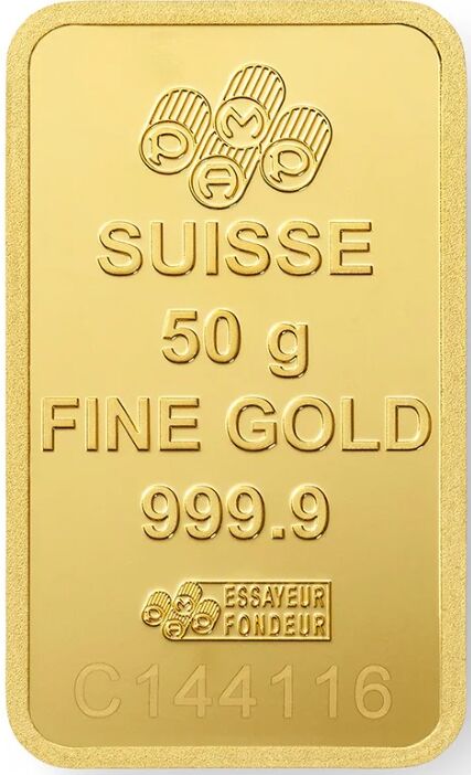 Dammam, Jewelry, SAR 7,  For Sale: PMAP Gold Bar &ndash; 50 Grams