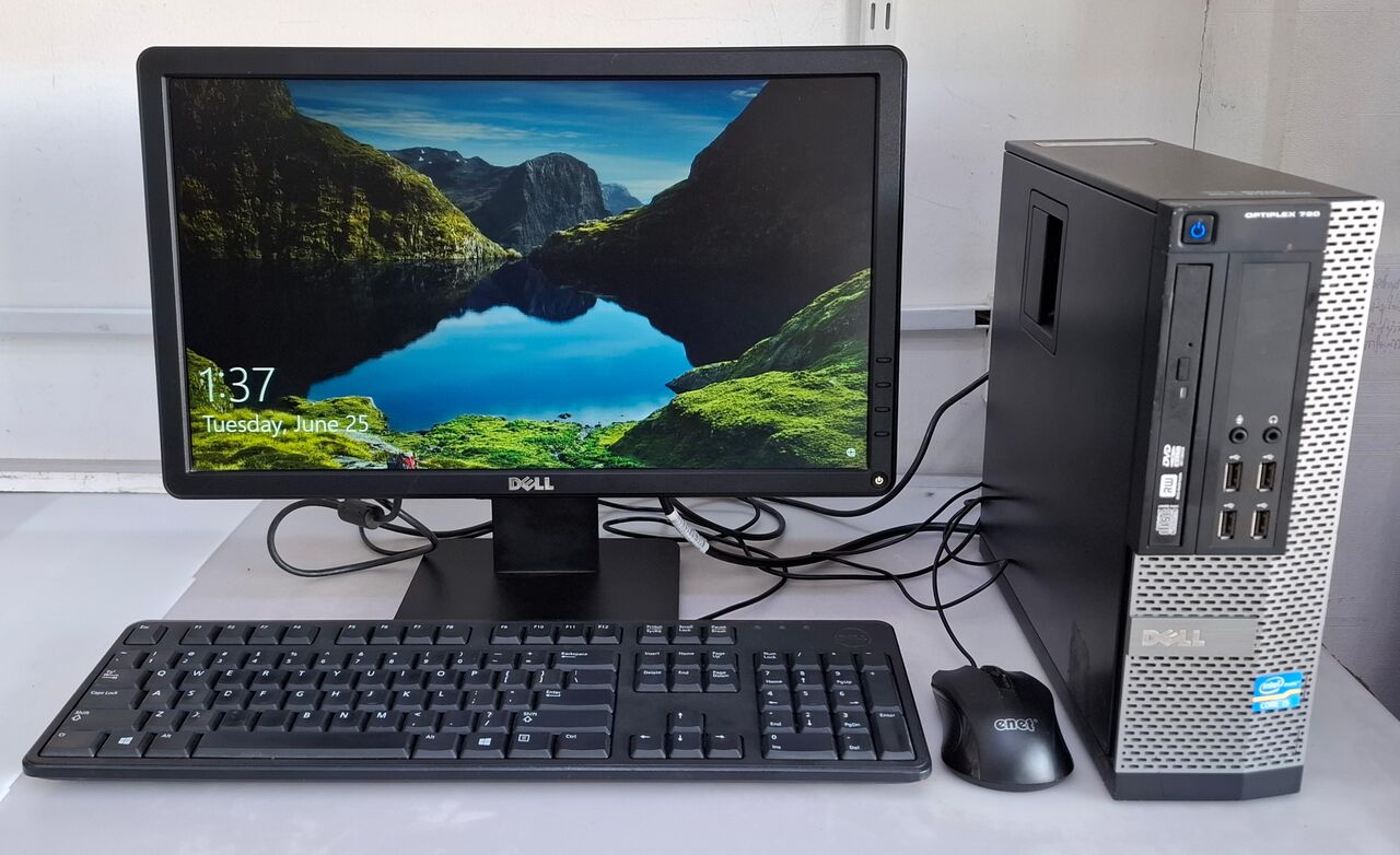 Manama, Computers, BHD 48,  Best Offer DELL Core I5 Computer Full Set With 19" HD Wide Monitor 8GB RAM + New 128GB SSD