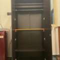 BHD 12,  Dark Brown 2-Door Wooden Wardrobe With Shelves & Hanging Rod &ndash; For Sale In Bahrain