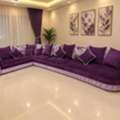 SAR 350,  Elegant Purple L-shape 8 Seater Sofa Set For URGENT SALE