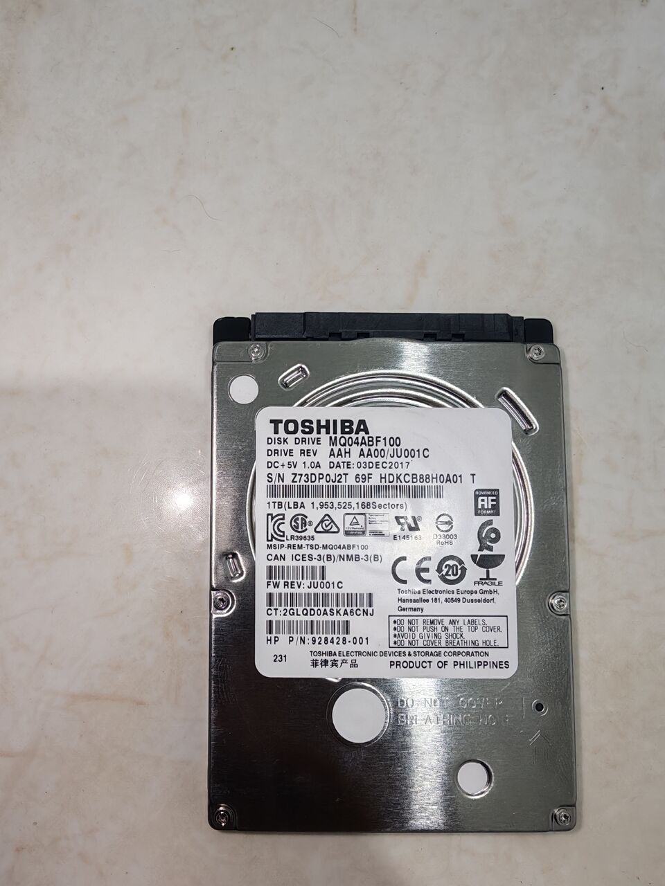Riyadh, Computers, SAR 160,  Toshiba 1TB Laptop Hard Drive 2.5 Inch