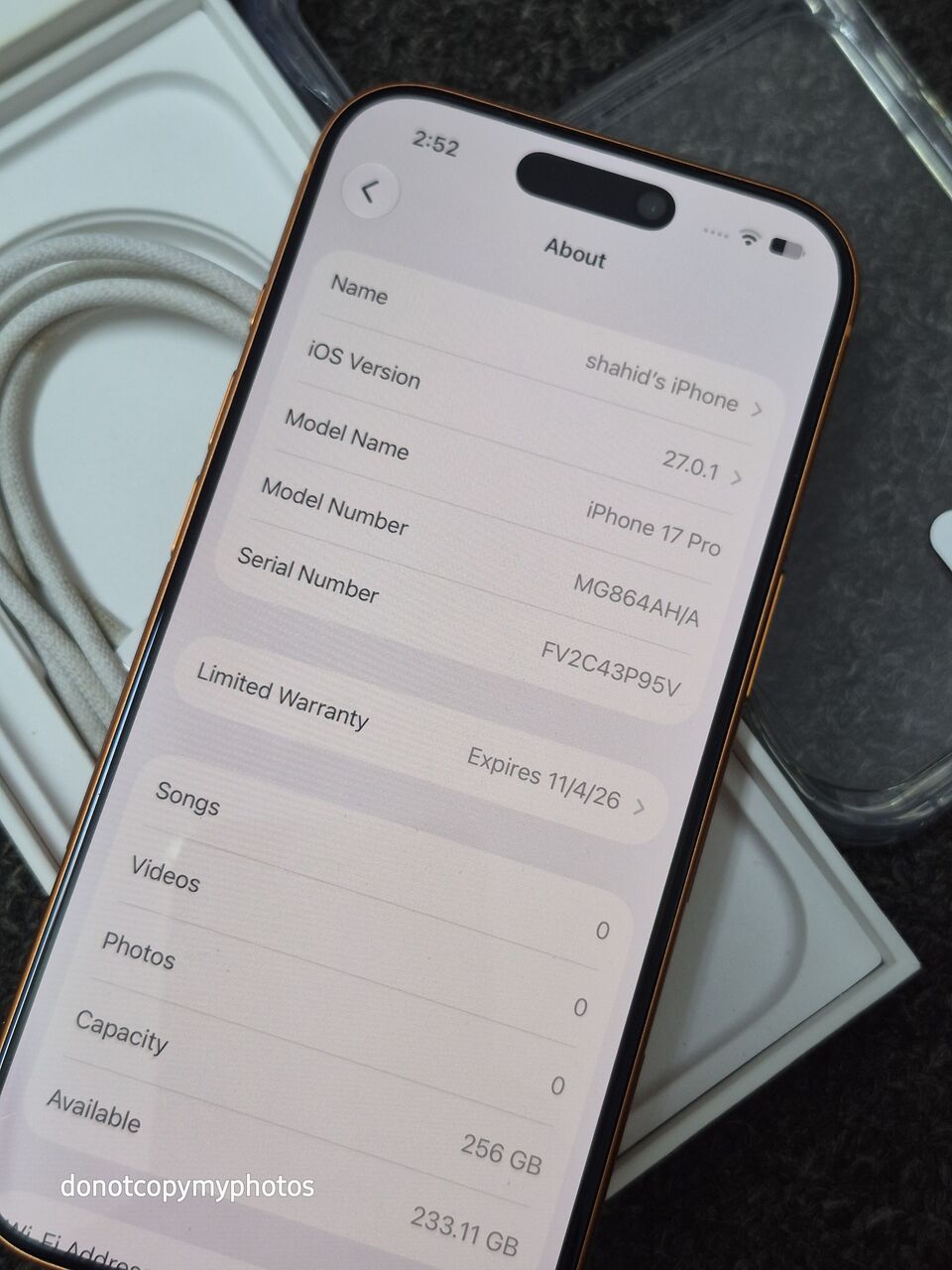 Al Rahmaniyah, Mobile Phones, SAR 3750,  IPhone 17 Pro 256gb Cosmic Orange