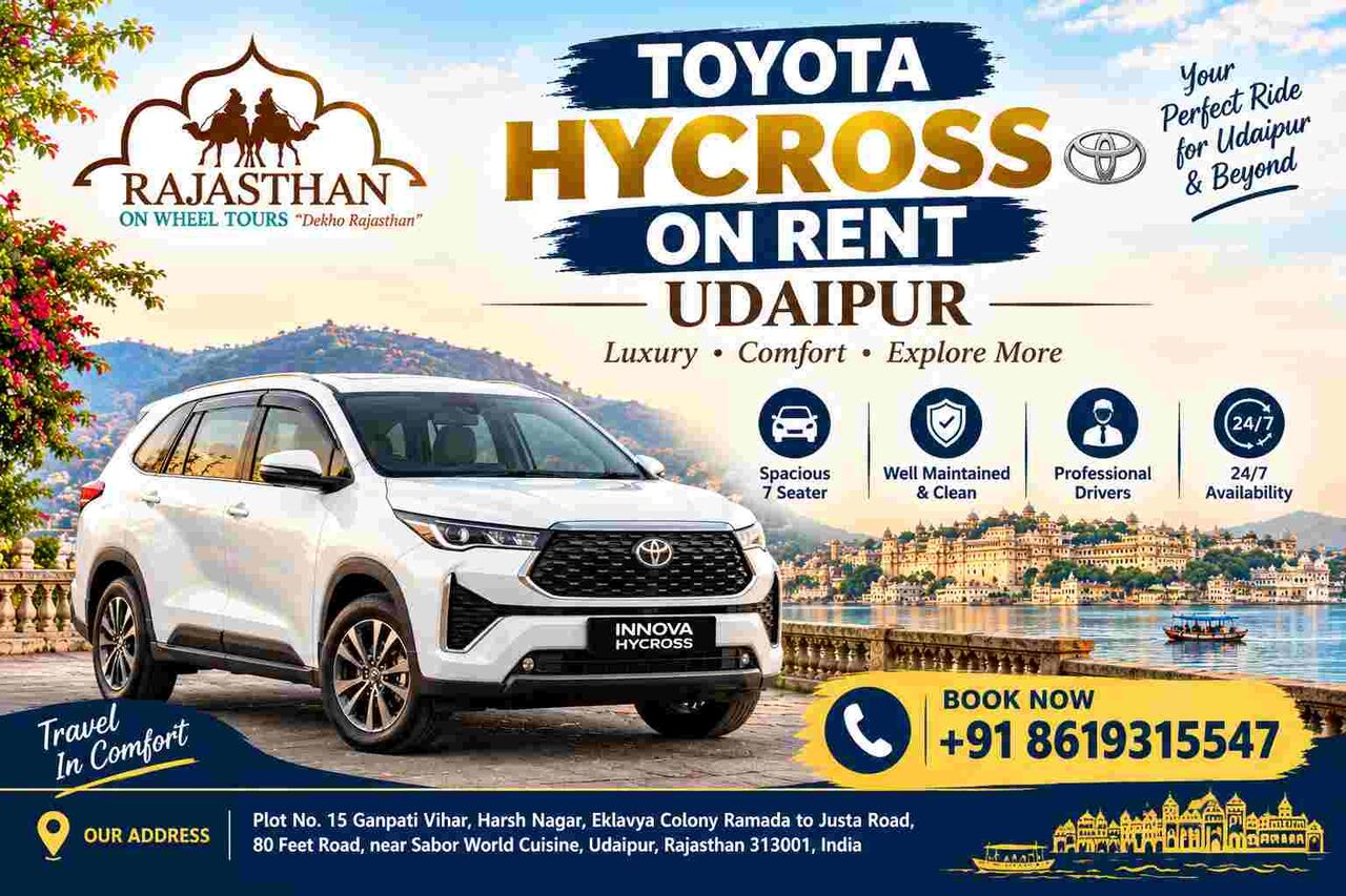 Jaipur, Travel, Toyota Hycross On Rent Udaipur