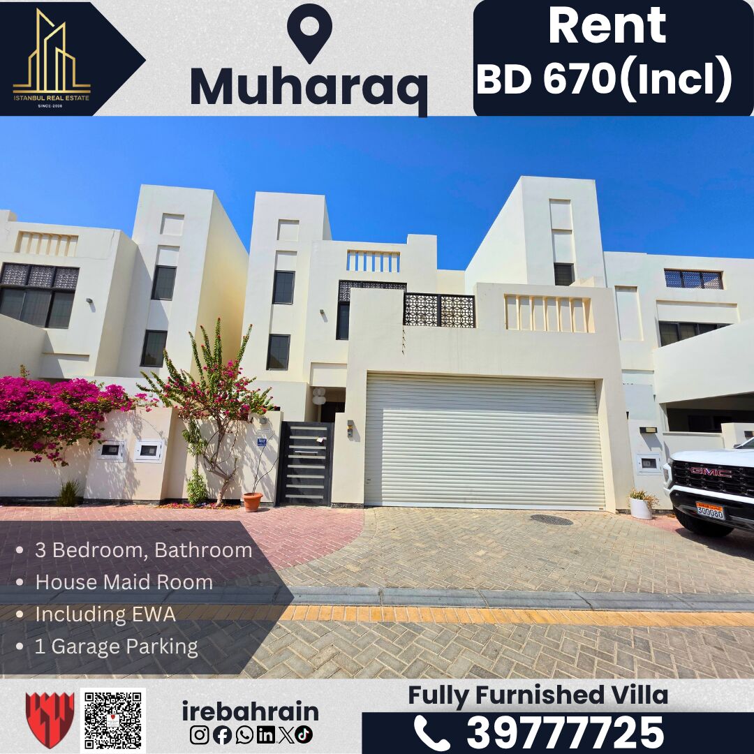 Muharraq, Villas, BHD 670,  Furnished,  Fully Furnished Villa For Rent In Muharraq &ndash; Inclusive Of EWA