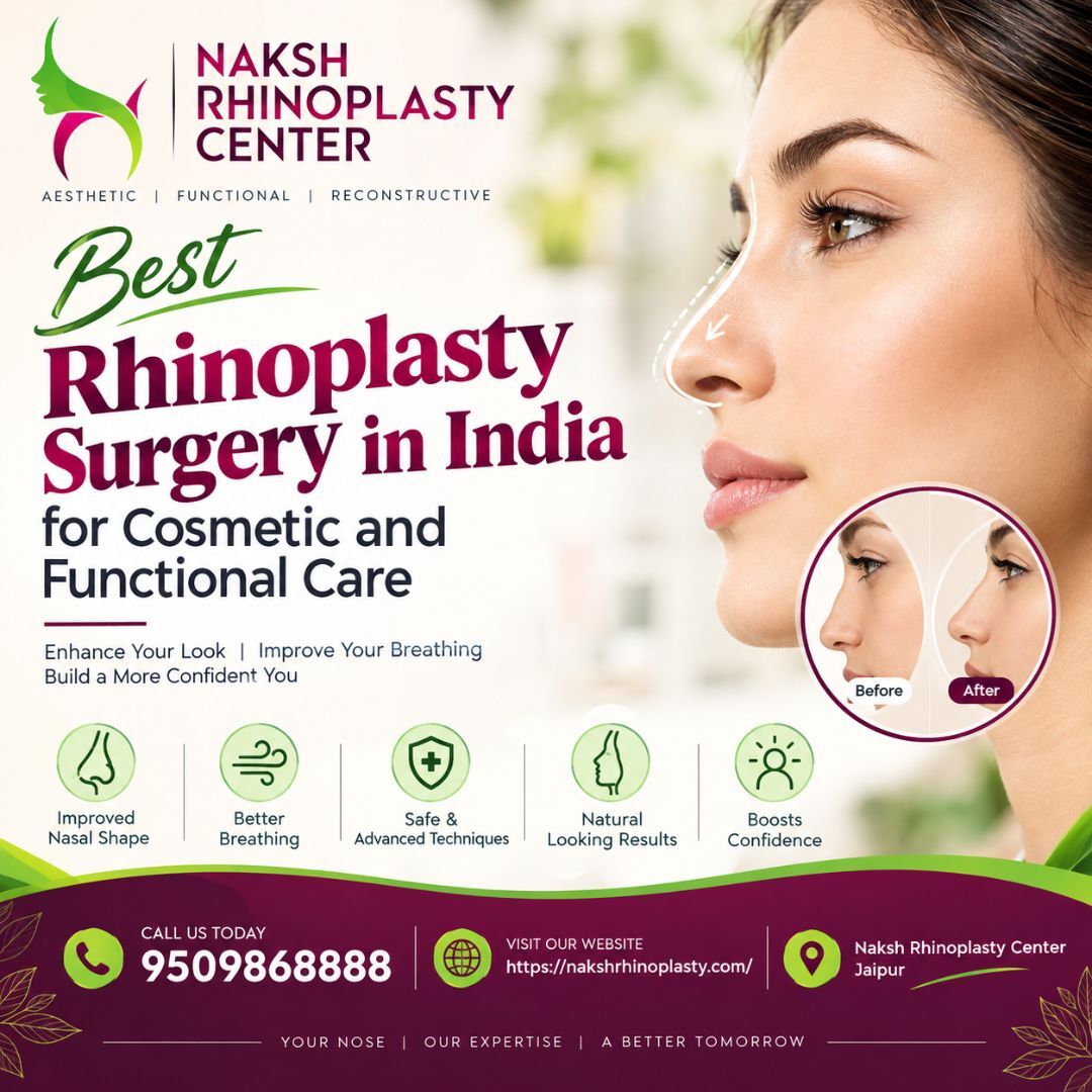 Jaipur, Health, Best Rhinoplasty Surgery In India For Cosmetic And Functional Care