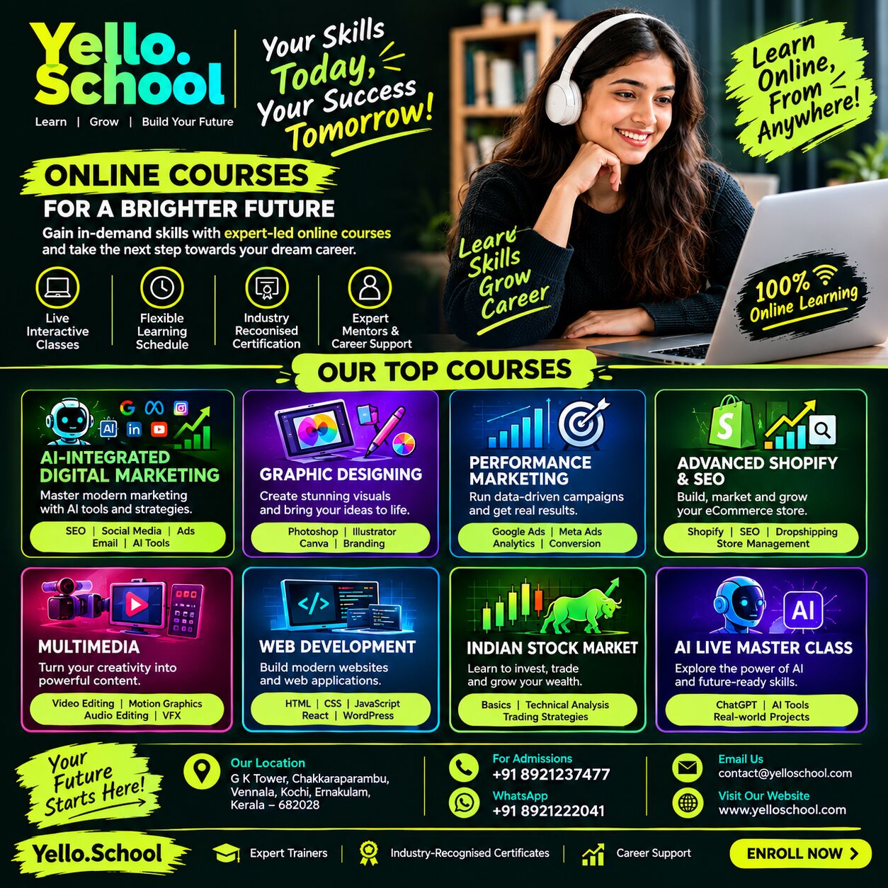 Kochi, Lessons Offered, Build Your Future With Yello School!