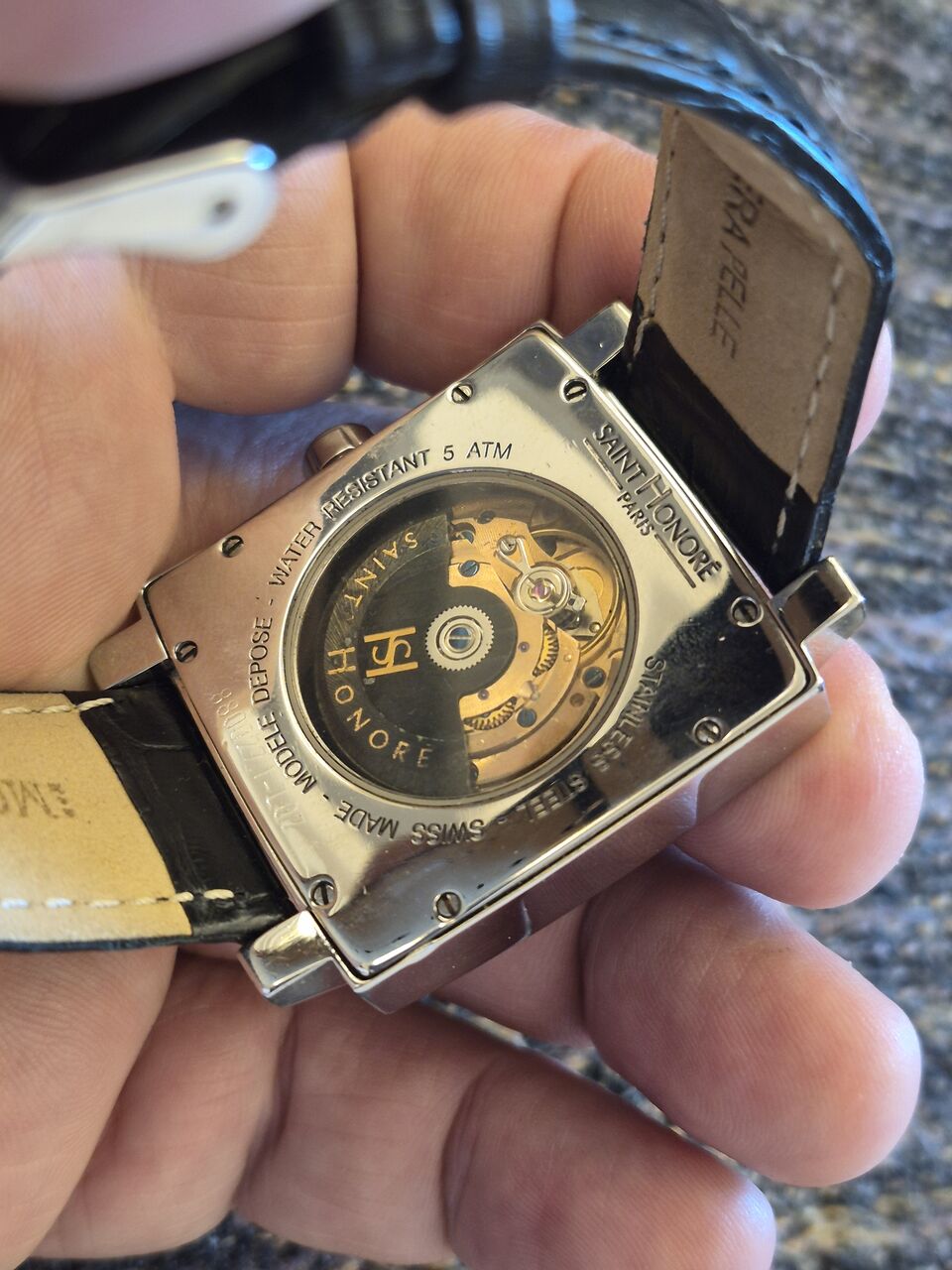 Riyadh, Watches, SAR 1450,  Saint Honore Automatic Watch Big Dial 42mm For Men Original Swiss Made