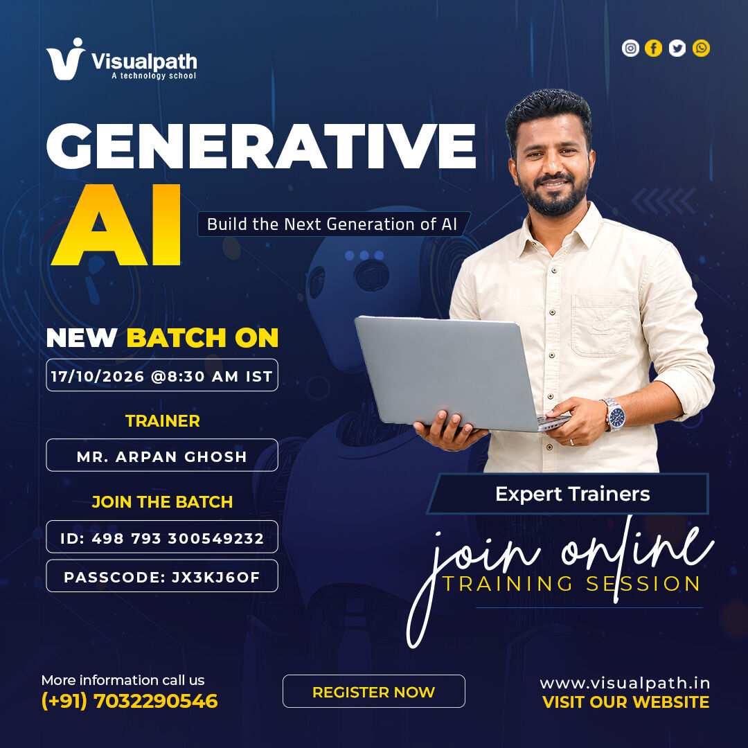 Hyderabad, Lessons Offered, Join Generative AI Online Training Live Free Demo - Oct 17th