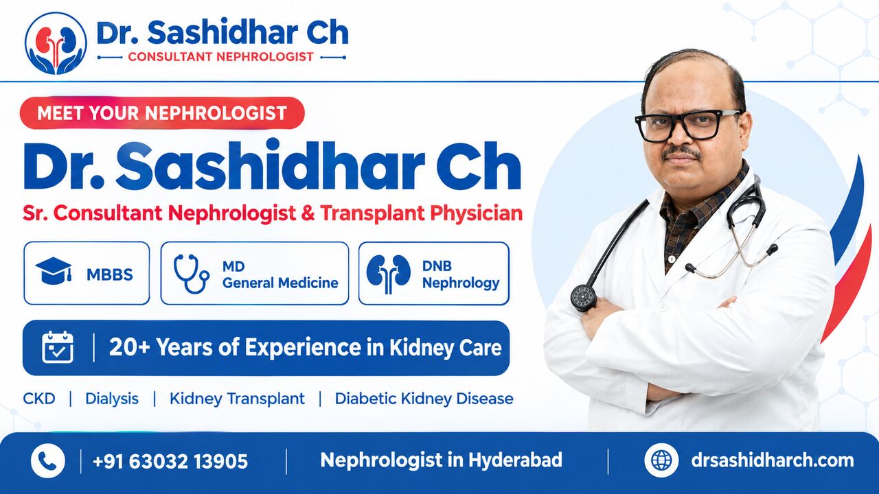 Hyderabad, Health, Dr. Sashidhar CH &ndash; Consultant Nephrologist In Hyderabad