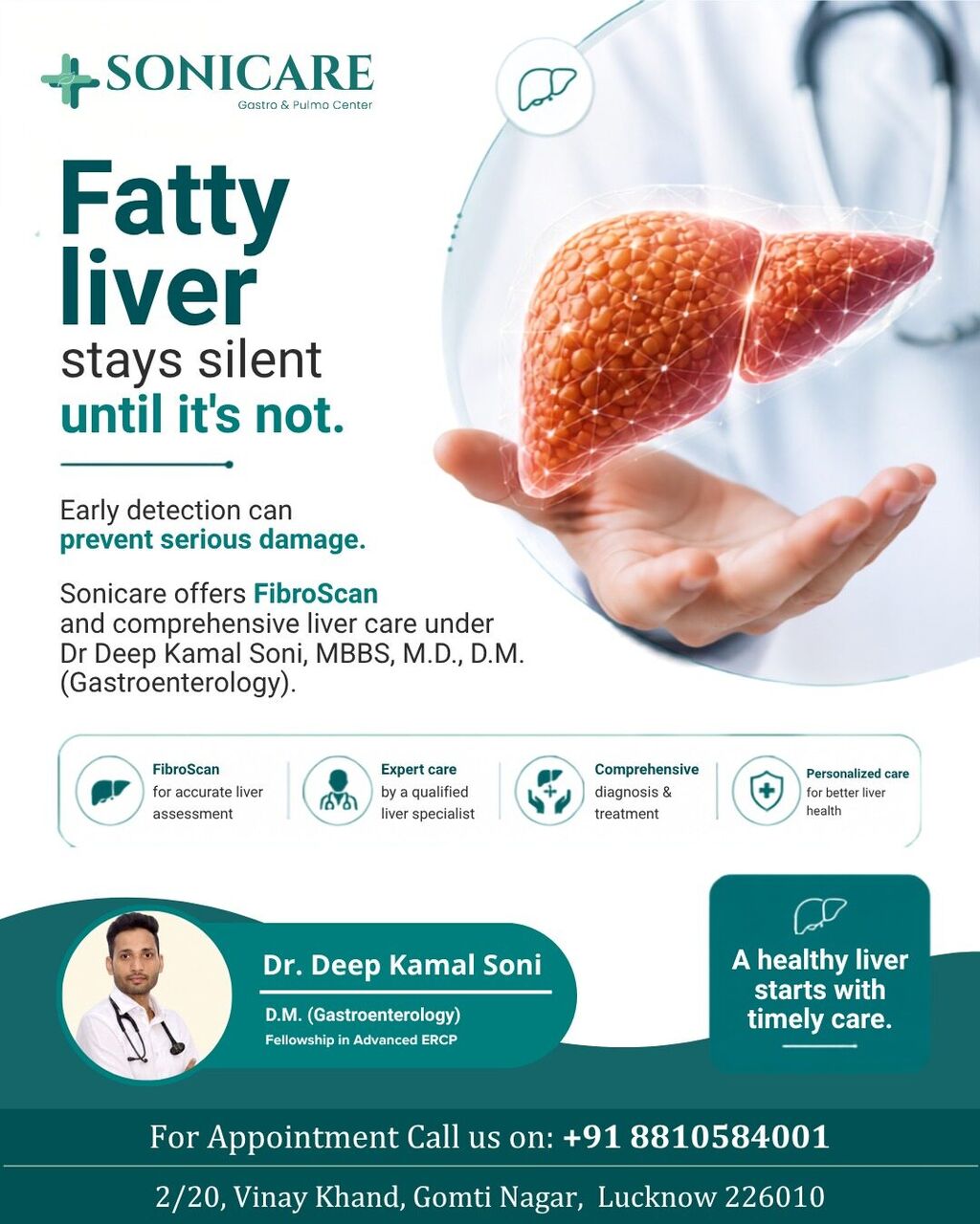 Lucknow, Guest Posting, Fatty Liver Treatment Lucknow &ndash; Dr. Deep Kamal Soni At Sonicare Hospital