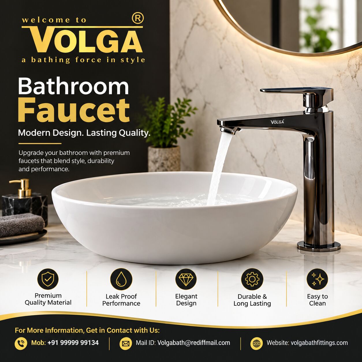 New Delhi, Business, Stylish Bathroom Faucet Taps And Sets For Modern Homes