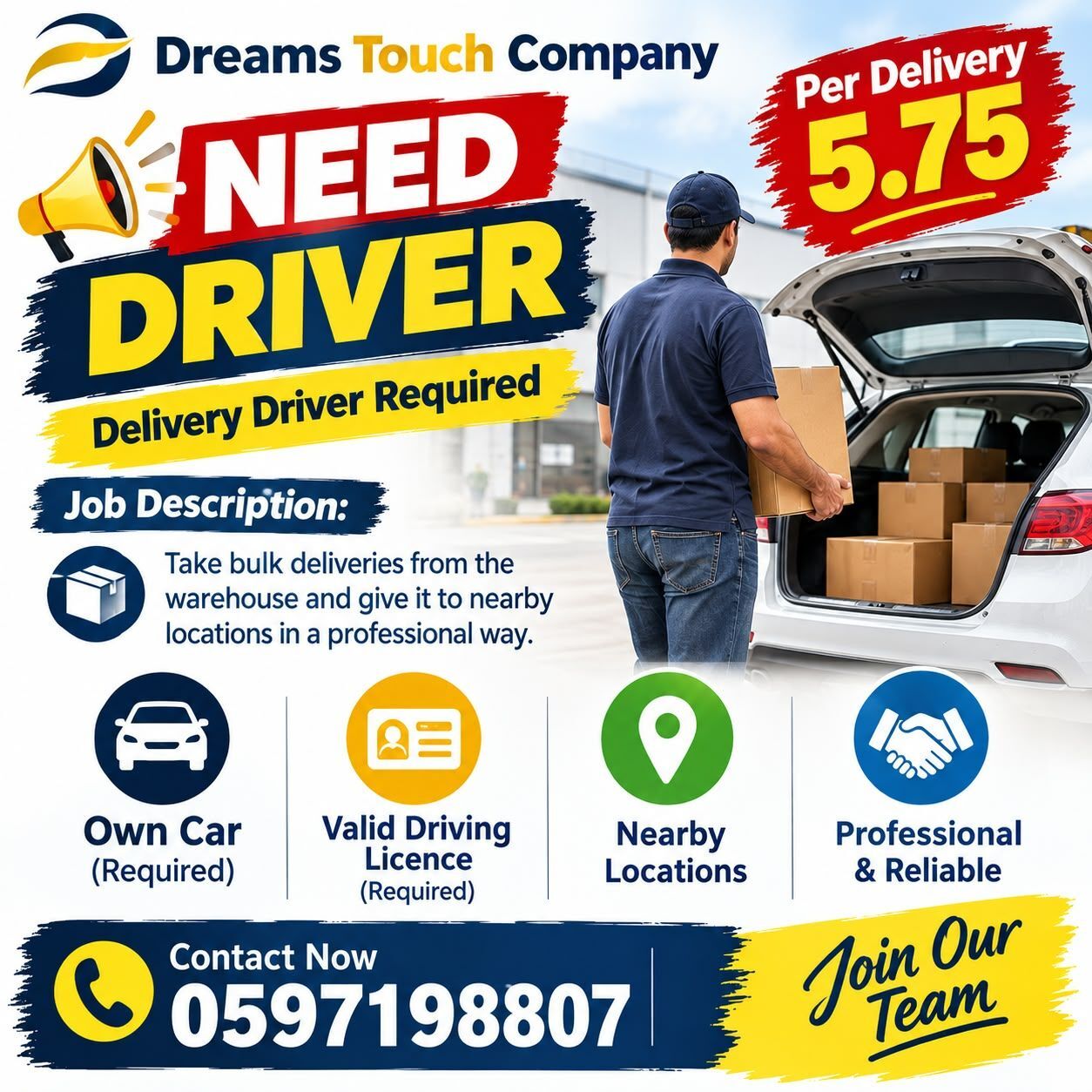 Tuwaiq, Jobs, Delivery Driver Needed (Noon Logistics)