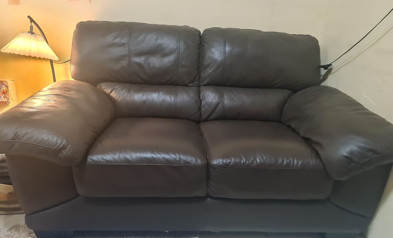 Riyadh, Furniture, SAR 800,  Original  Leather  Sofa Two Seater