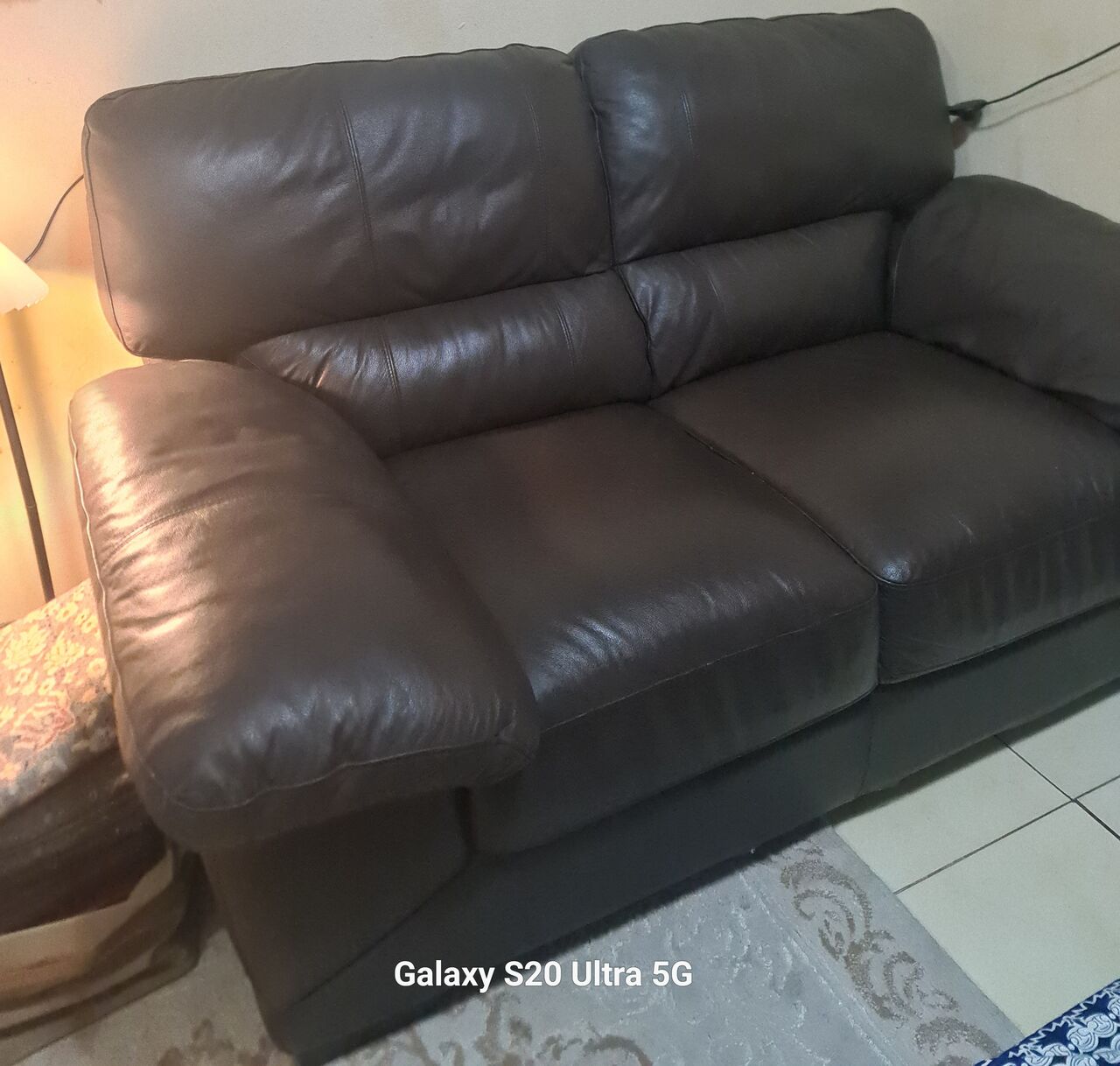 Riyadh, Furniture, SAR 800,  Original  Leather  Sofa Two Seater