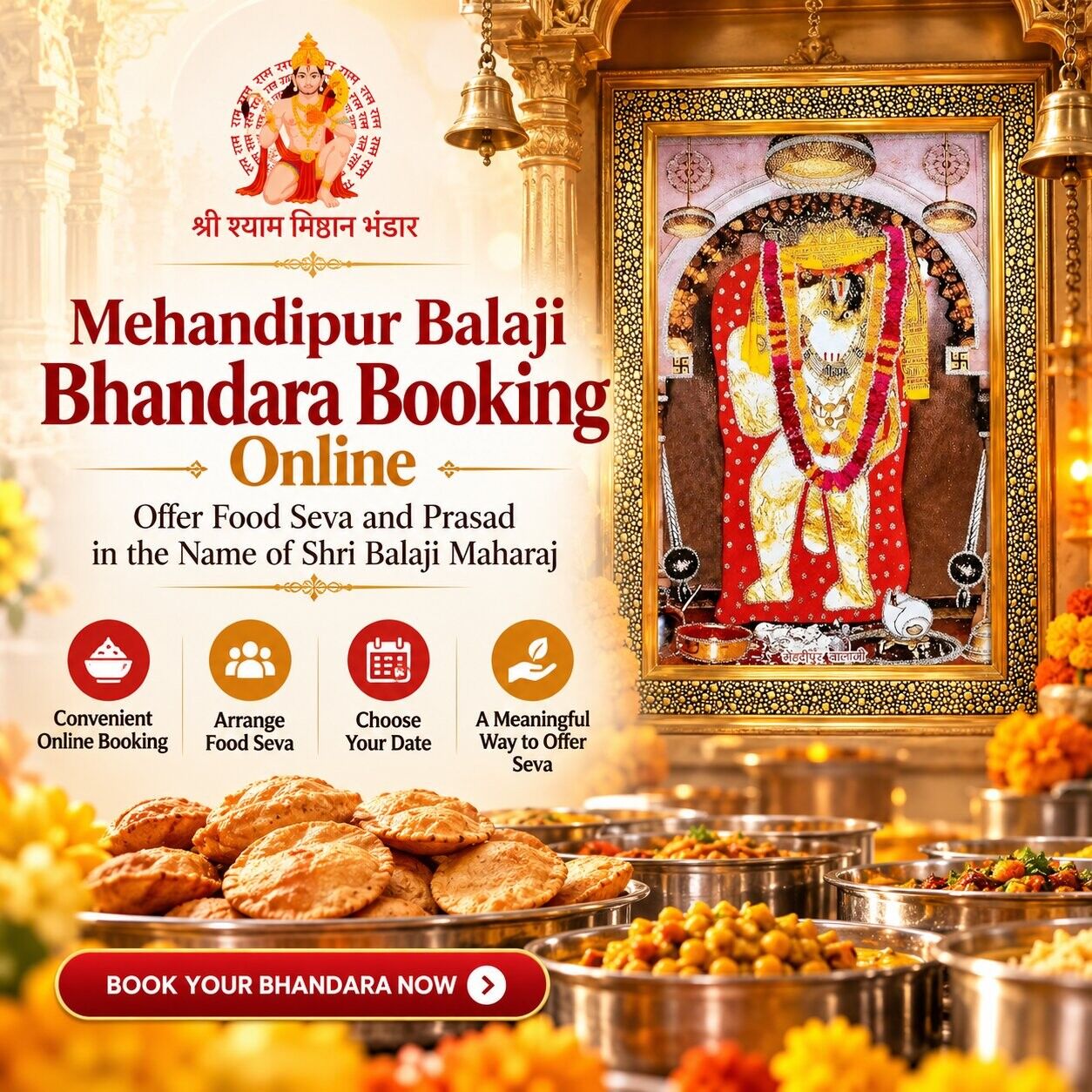 Mumbai, Food & Drink, Mehandipur Balaji Bhandara Online Booking | Food Seva