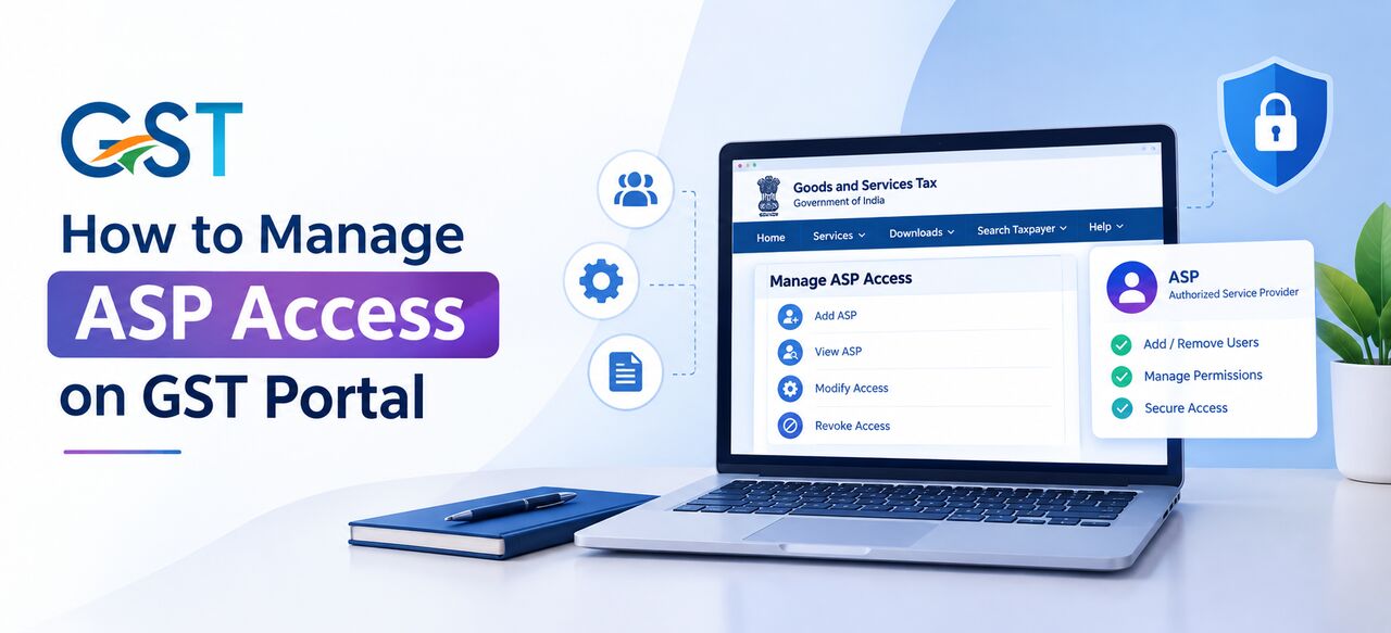 Noida, Computer, How To Manage ASP Access On GST Portal