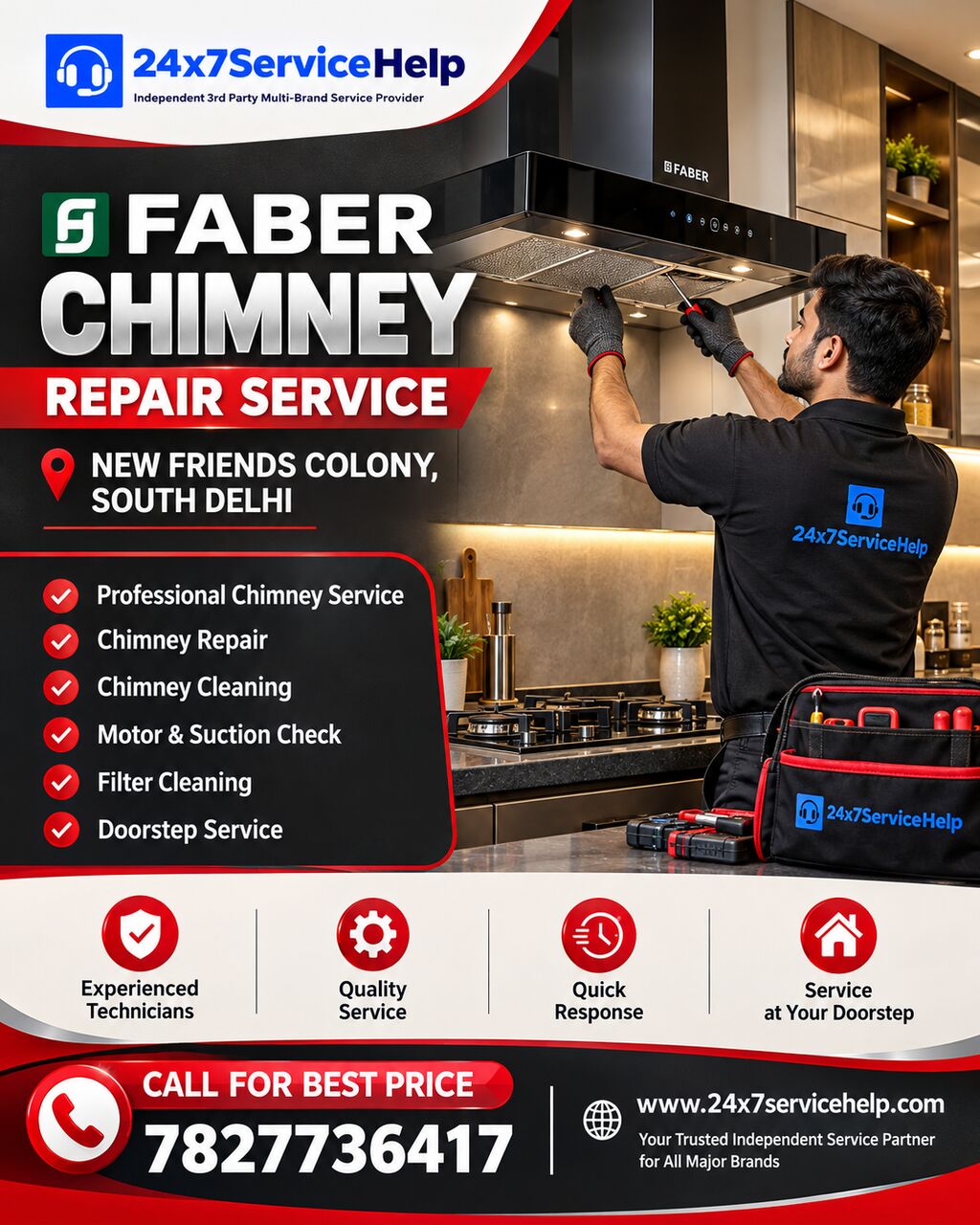 New Delhi, Appliance Repair, Reliable Chimney Solutions With Faber Chimney Repair Service In New Friends Colony South D