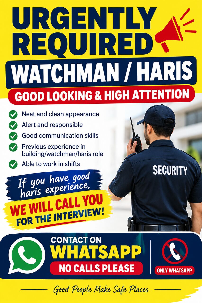 Riyadh, Jobs, URGENTLY REQUIRED &ndash; WATCHMAN / HARI