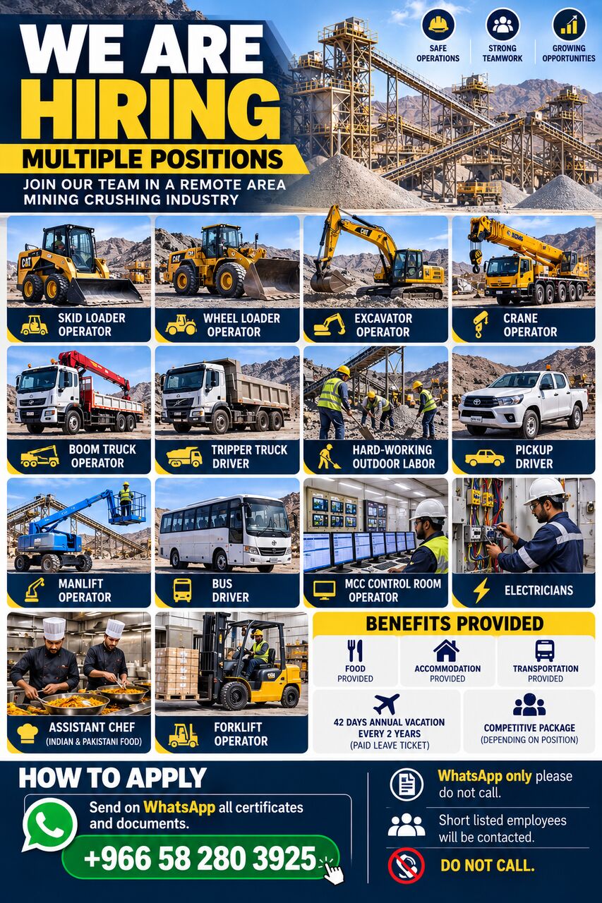 Madinah, Jobs, 🚨 WE ARE HIRING | MULTIPLE POSITIONS
