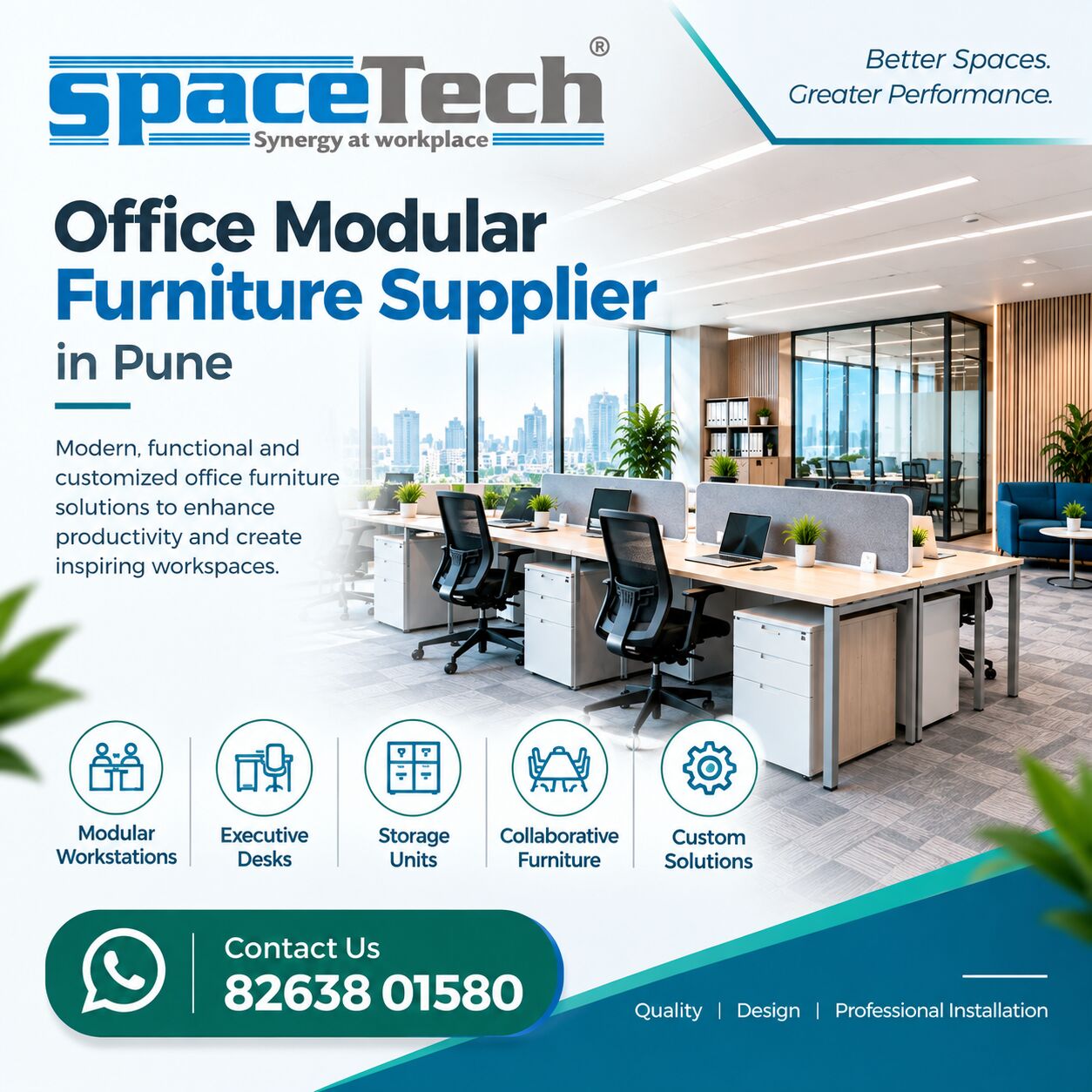 Mumbai, Business, Office Modular Furniture Supplier | SpaceTech Interior Systems