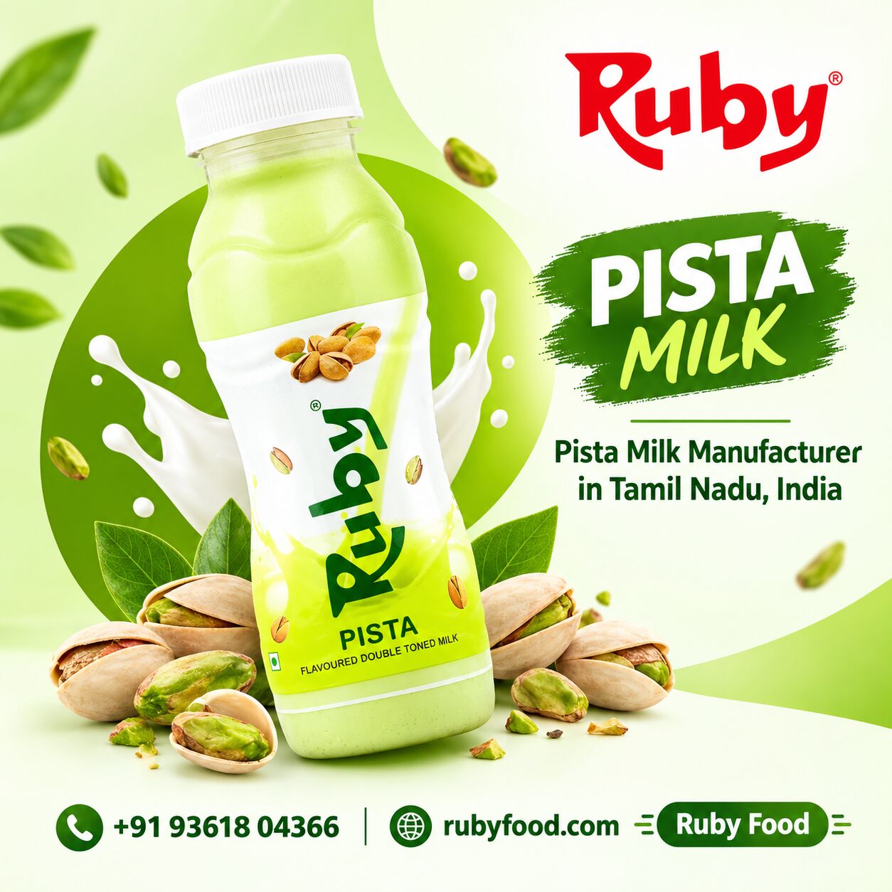 Madurai, Food, Pista Milk Manufacturer In Tamil Nadu, India | Ruby Food