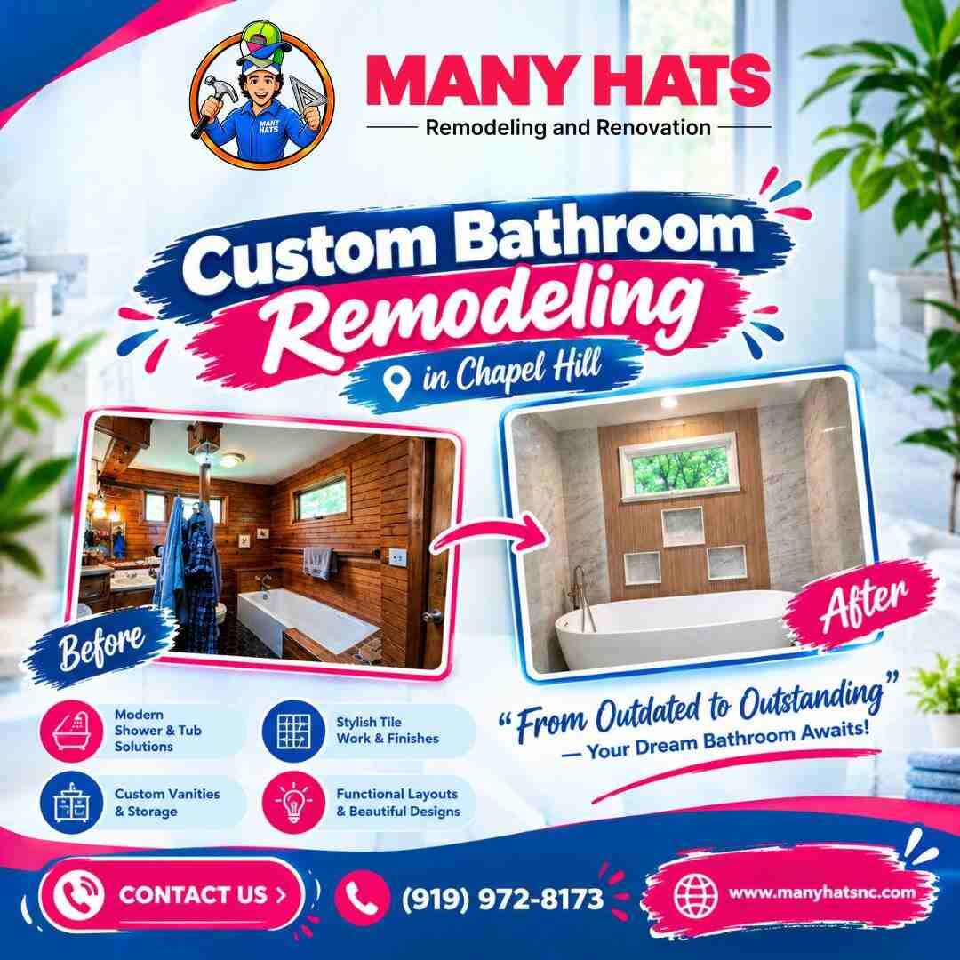 New York, Construction, Custom Bathroom Remodeling In Chapel Hill