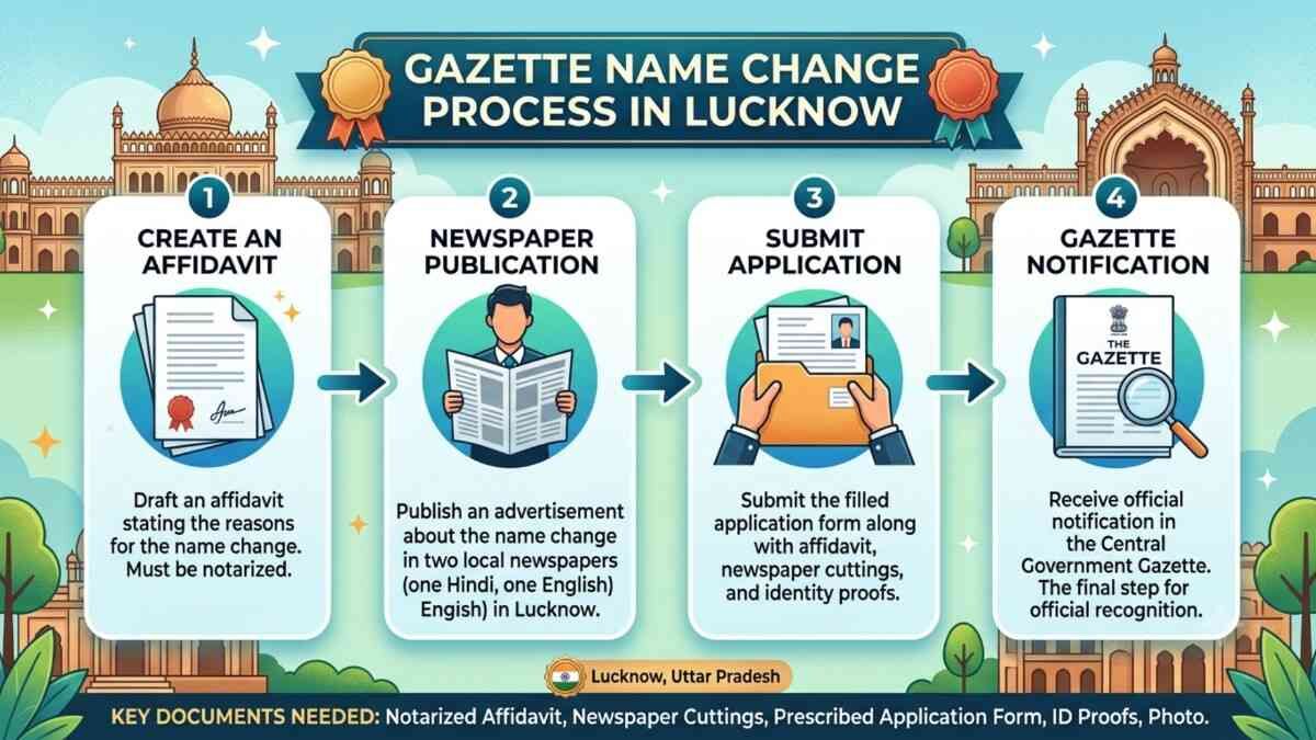 New Delhi, Legal, Apply Online For Gazette Name Change In Lucknow | Vakil India