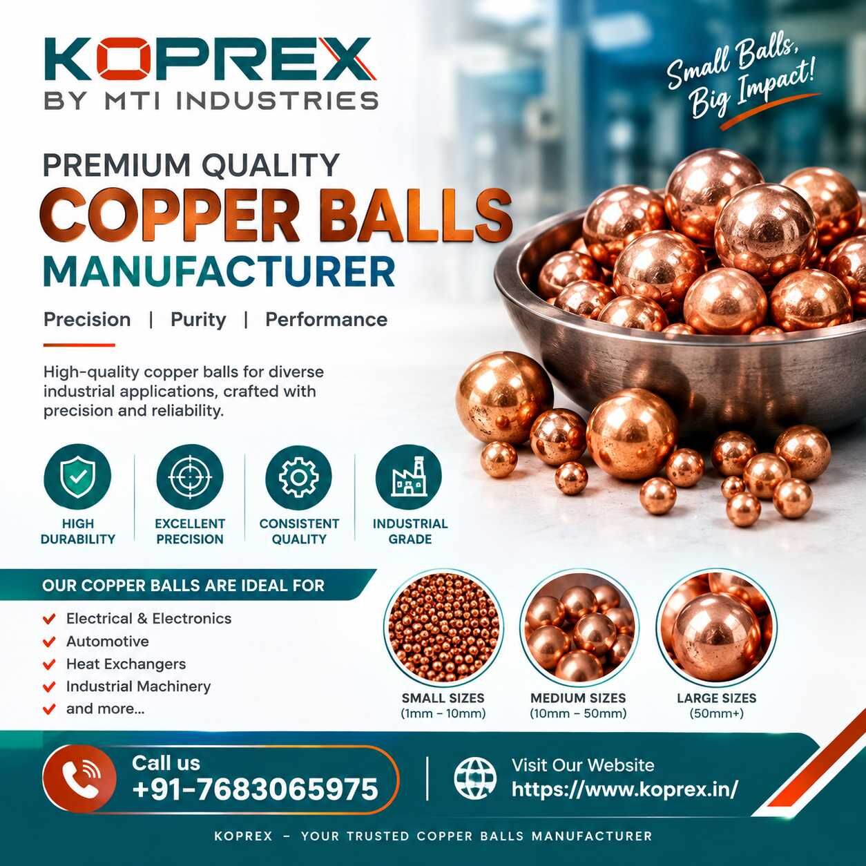 New Delhi, Electronics, Buy Copper Balls From Koprex For Business Requirements