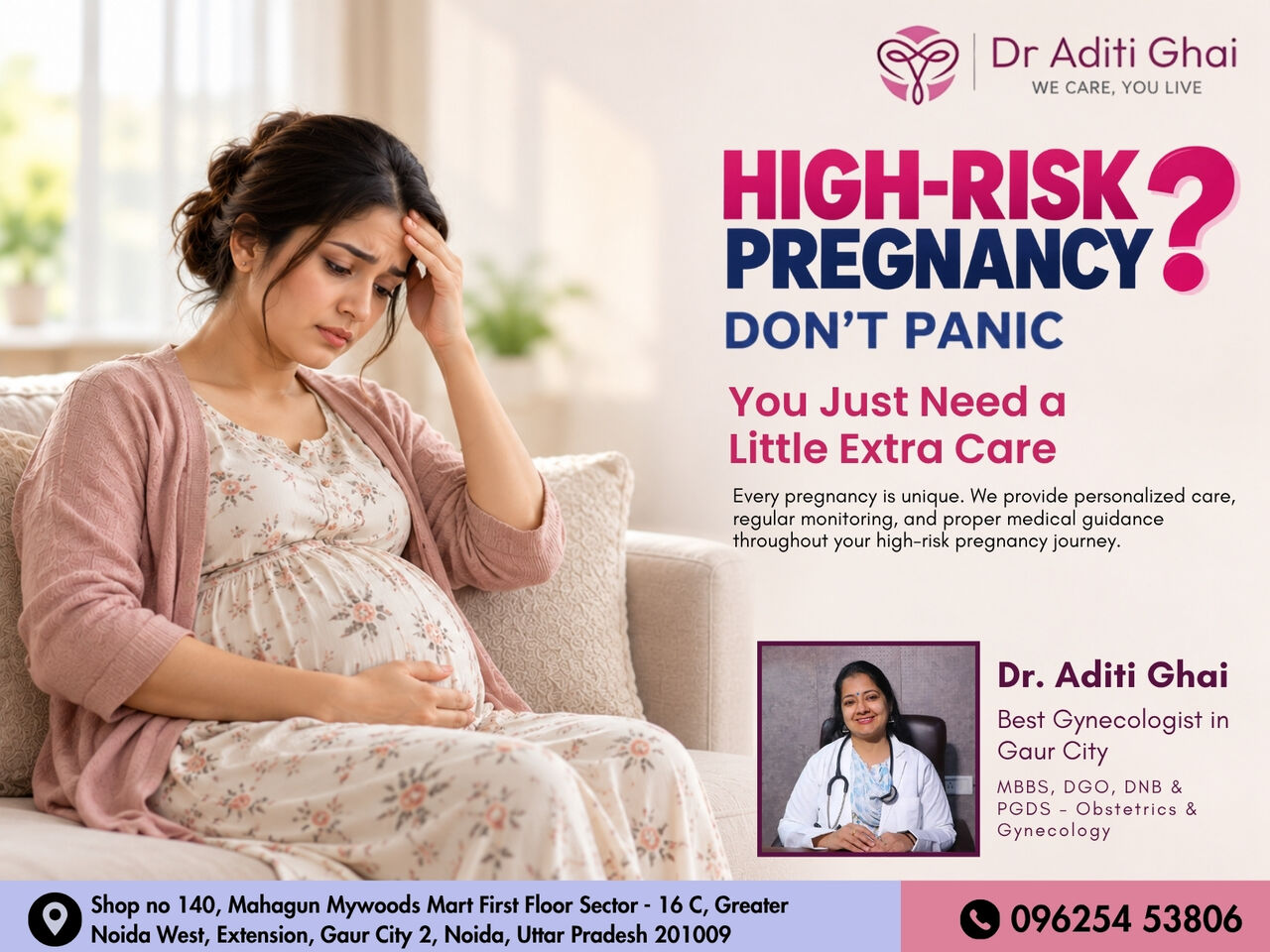 Greater Noida, Health & Beauty Items, High-Risk Pregnancy Care By Gynecologist In Gaur City