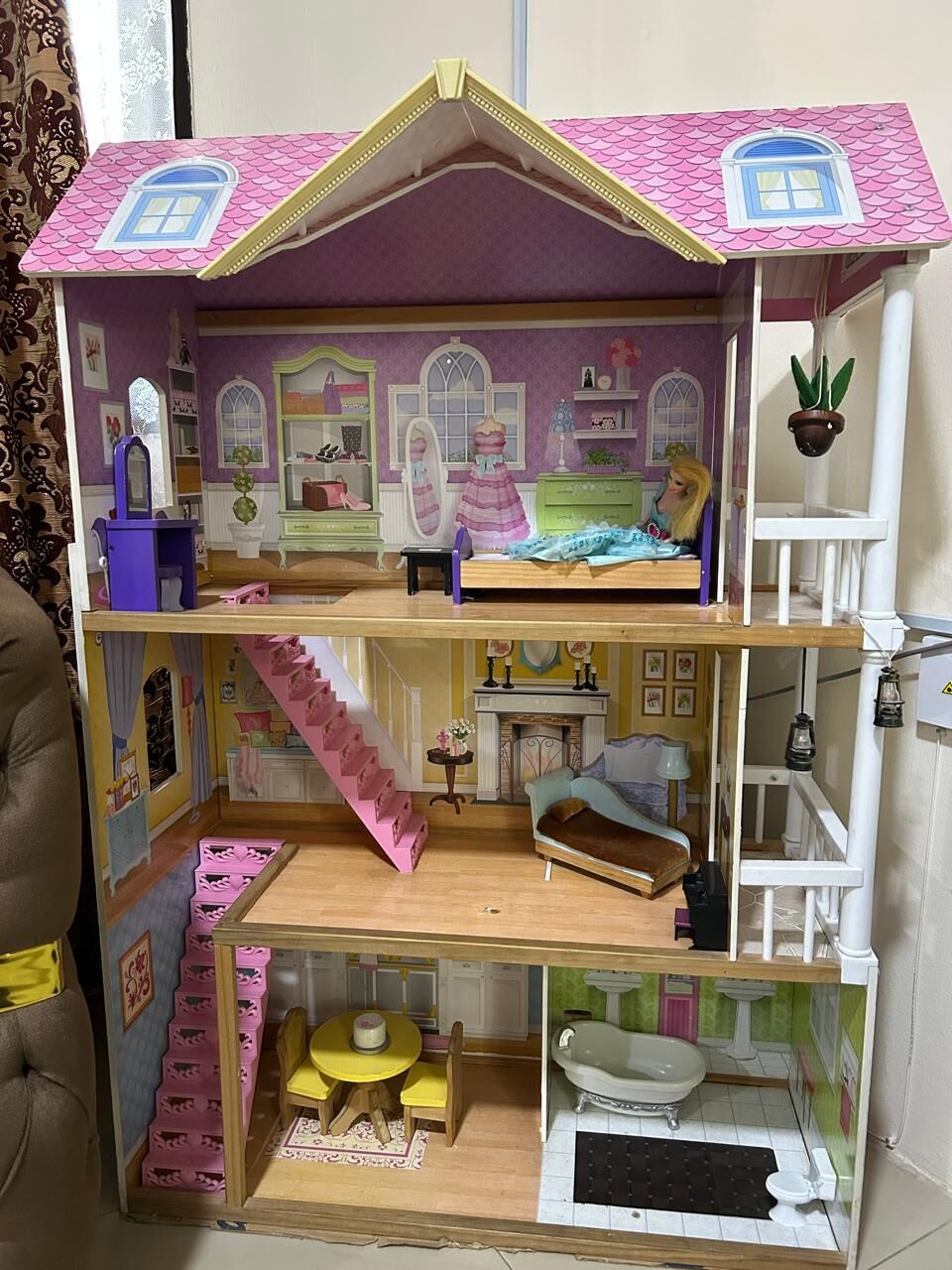 Al Rehab, Furniture, SAR 2150,  LED With Trolley, 7-Seater Sofa Set & Kids Doll Home