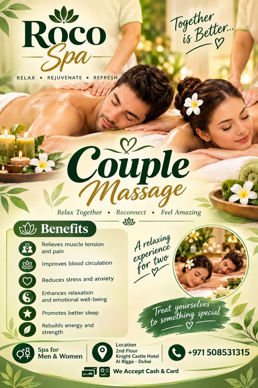 Al Rigga, Health, Experience Refined Luxury With Our Premium Couple Massage