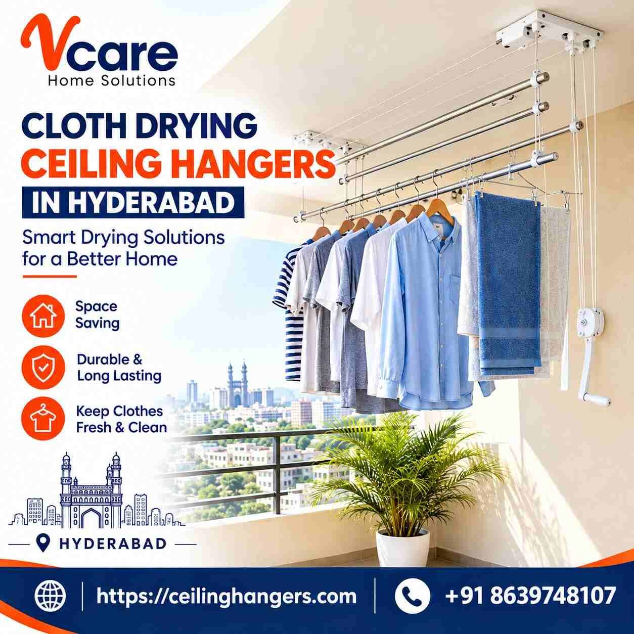 Hyderabad, Household Items, Modern Cloth Drying Ceiling Hangers For Apartments