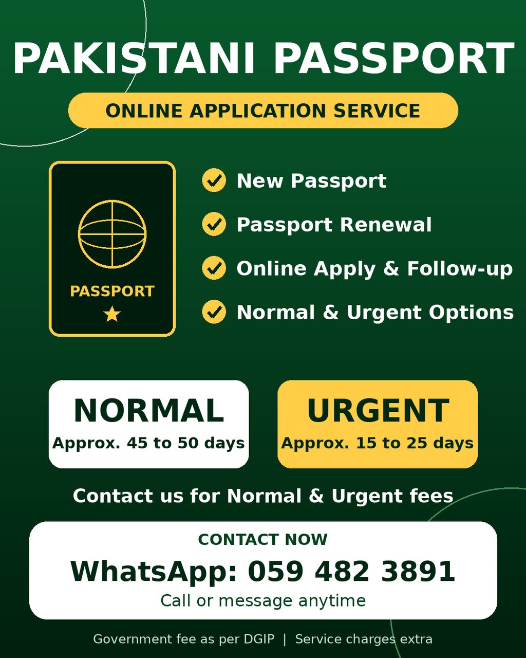 Riyadh, Tickets, SAR 300,  Pakistani Passport Online Application Service