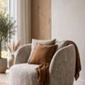 AED 2020,  Modern Boucl&eacute; Swivel Round Chair -