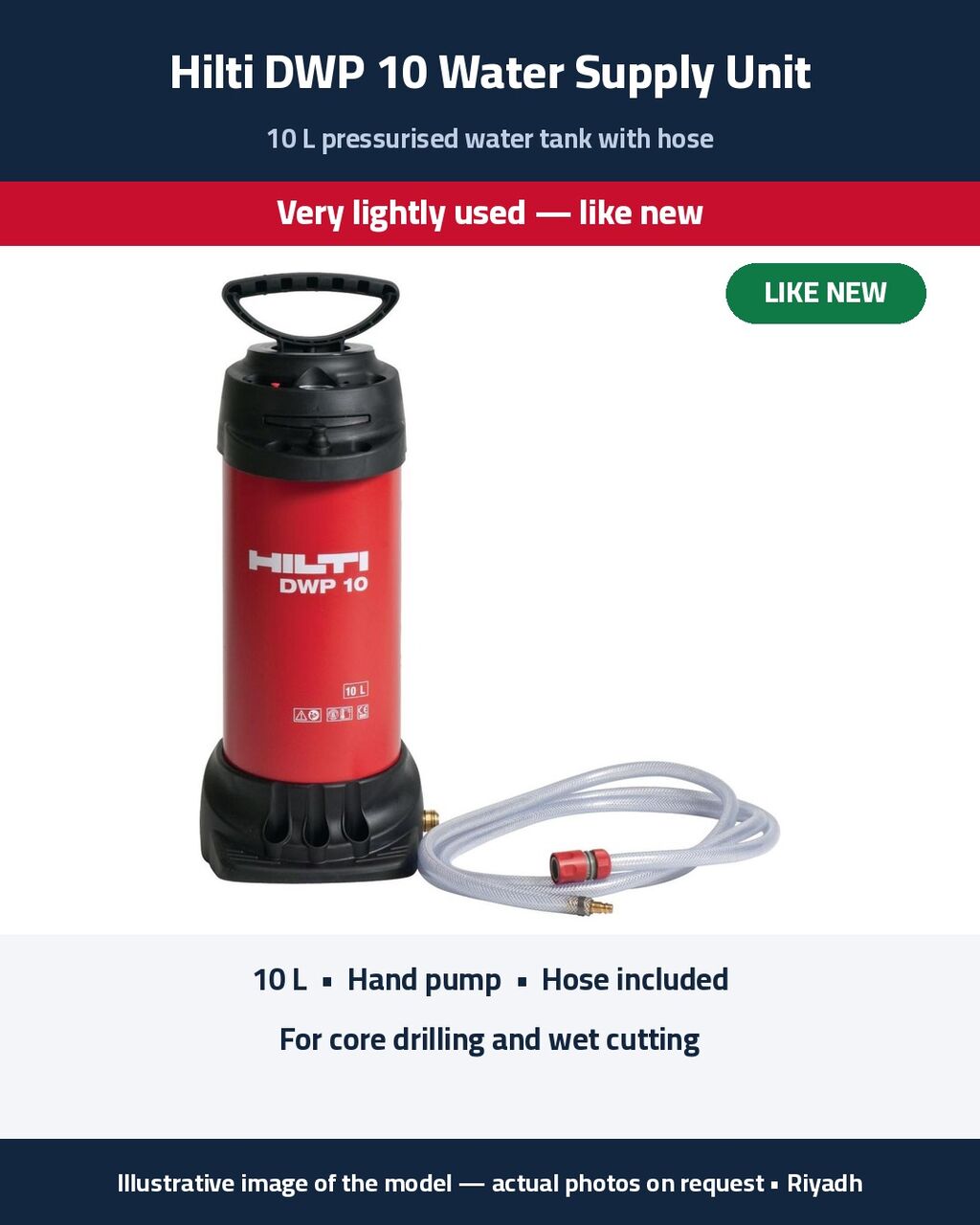 Riyadh, Tools, SAR 5000,  Hilti DD 160 Core Drill Set With Stand, DWP 10 And Bits - Like New