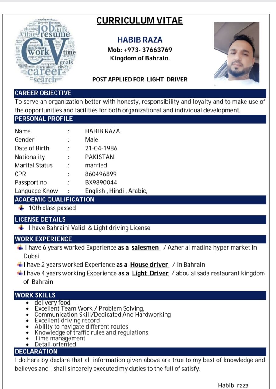 Manama, Job Seekers, I Am Looking For A Driving Job.