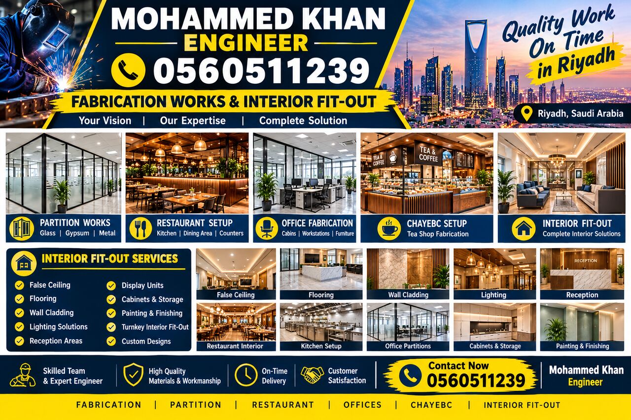 Riyadh, Construction, We Are Working Fabrication Work