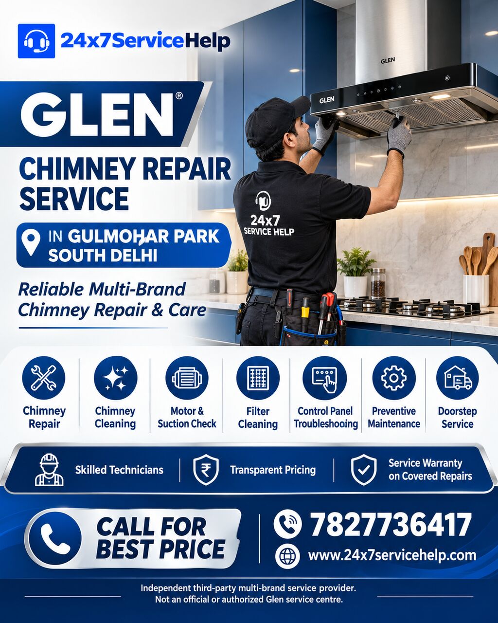 New Delhi, Appliance Repair, Professional Kitchen Chimney Care With Glen Chimney Repair Service In Gulmohar Park South