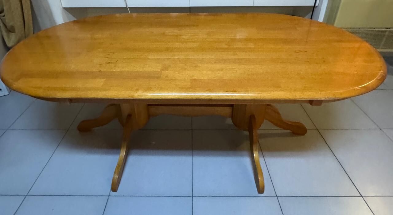 Dammam, Furniture, SAR 400,  URGENT SALE: Solid Wood Dining Table