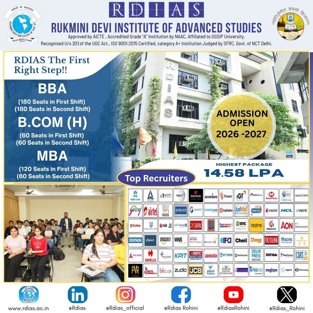 New Delhi, Education, A Leading Choice Among Top BBA Colleges In IP University - Discover RDIAS