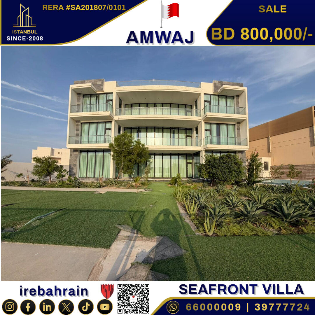 Amwaj Islands, Real Estate For Sale, BHD 800000,  6 BR,  Premium Villa With Direct Sea Access In Amwaj